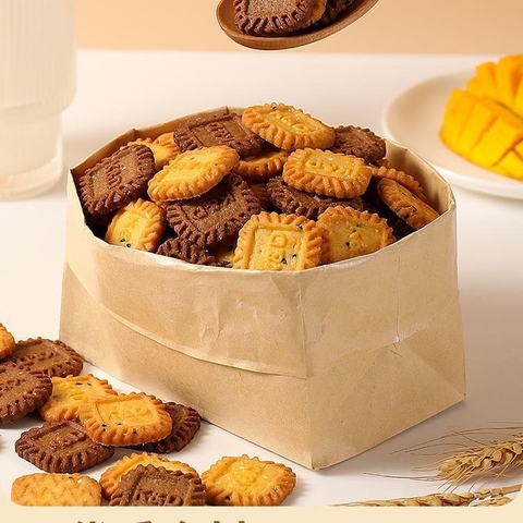 Bánh quy bơ hình vuông mix vàng nâu gói 500g