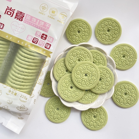 Bánh quy hình tròn XANH 220g-4.5cm
