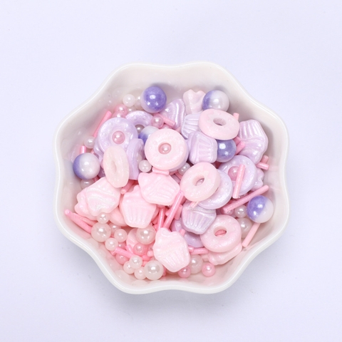 Cốm mix sắc màu hình Donut&Ice