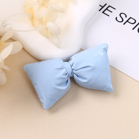 Nơ DA nhồi bông màu XANH DƯƠNG 6,5*4cm (nơ to)