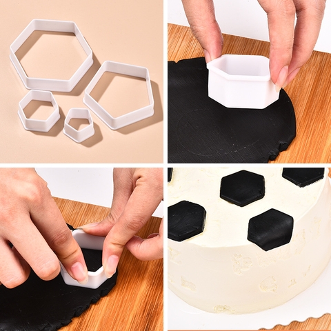 Set 4 khuôn nhấn QUẢ BÓNG ĐÁ to nhỏ