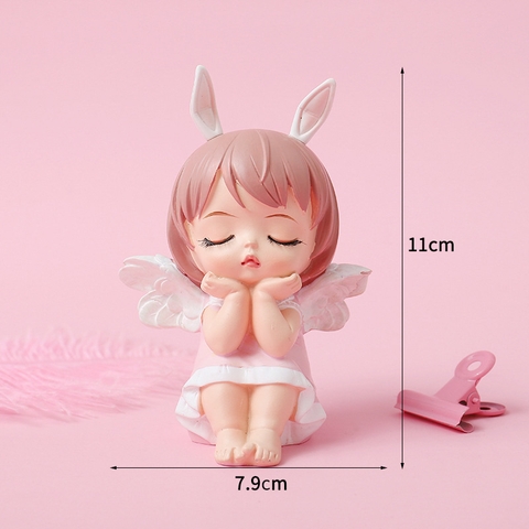 Bé gái thiên thần tai thỏ hồng SỨ