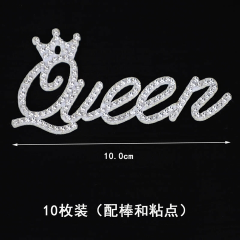 Set 10 que queen vương miện đính đá