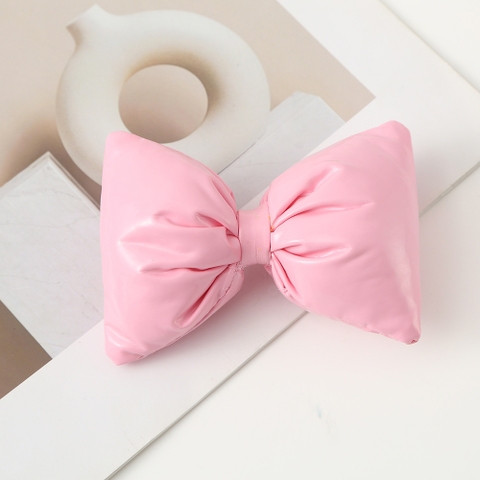 Nơ DA nhồi bông màu HỒNG 6,5*4cm (nơ to)