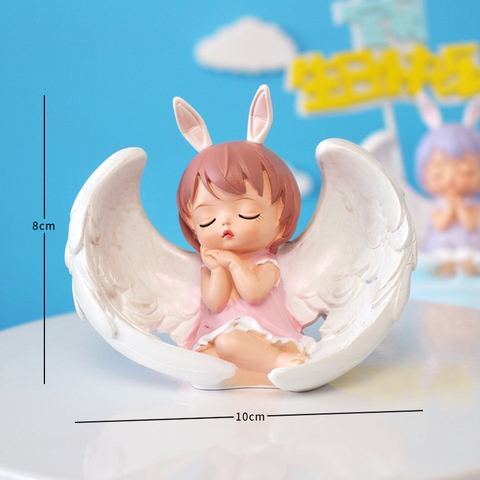 Đồ chơi trang trí Em bé cánh thiên thần Hồng SỨ mới