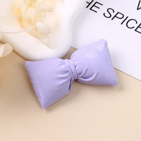 Nơ DA nhồi bông màu TÍM  6,5*4cm (nơ to)