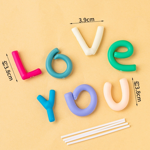 Set Chữ slc LOVE YOU sắc màu