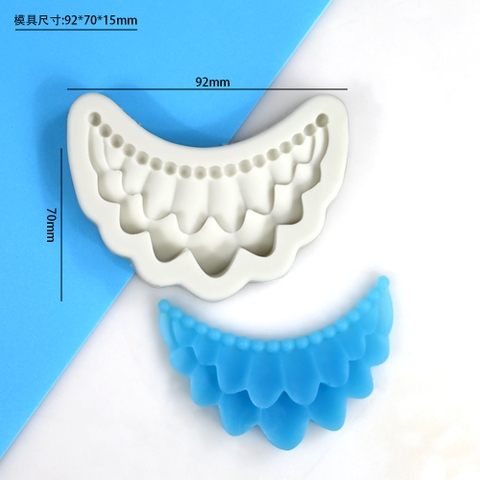 Khuôn F SLC ren váy viền ngọc trai TRÒN