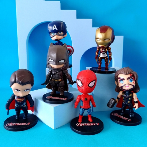 Đồ chơi trang trí biệt đội 6 siêu anh hùng NHÍ( LOẠI ĐẶC)