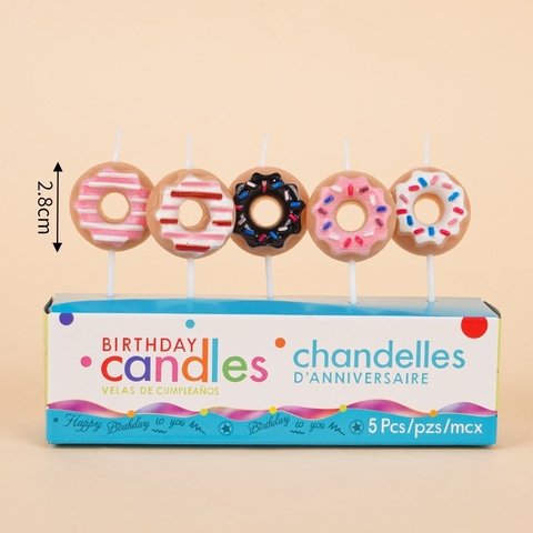 Set 5 nến BÁNH DONUT