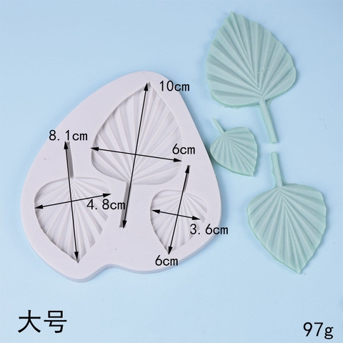 Khuôn F silicon 3 lá cọ