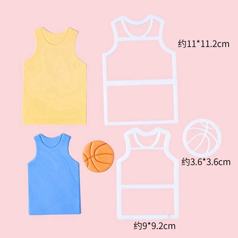 Set Khuôn nhấn quần áo Bóng rổ + quả bóng rổ