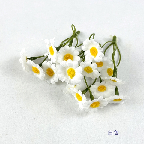 Set 30 bông hoa cúc tana vải loại đẹp màu trắng
