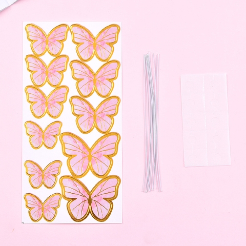 Que cắm bướm hồng to nhỏ