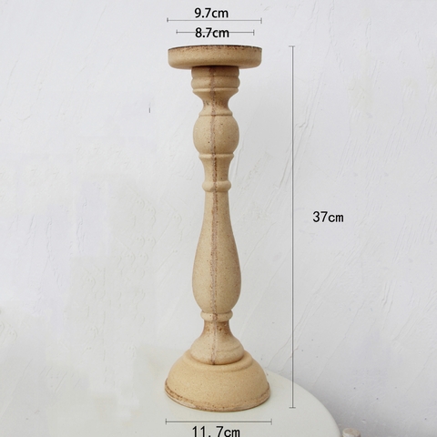 Trụ gỗ nến trơn size to 37cm