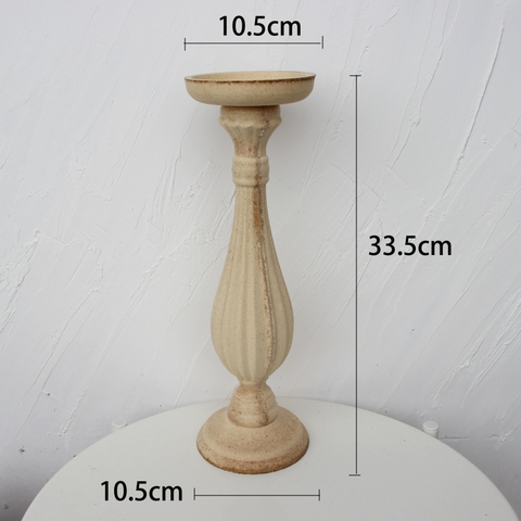 Trụ gỗ nến hoa văn size to 33cm