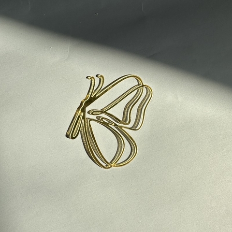 Set 5 BƯỚM MICA 3D mỏng màu VÀNG