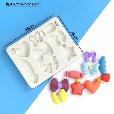 Khuôn F SLC NƠ + KẸO + TRÁI TIM