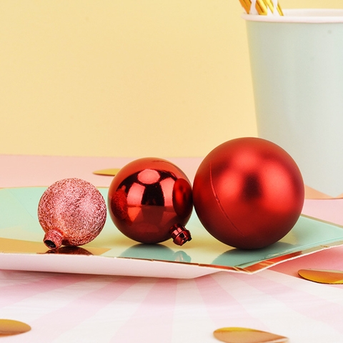 Set trang trí 3 quả bóng đỏ