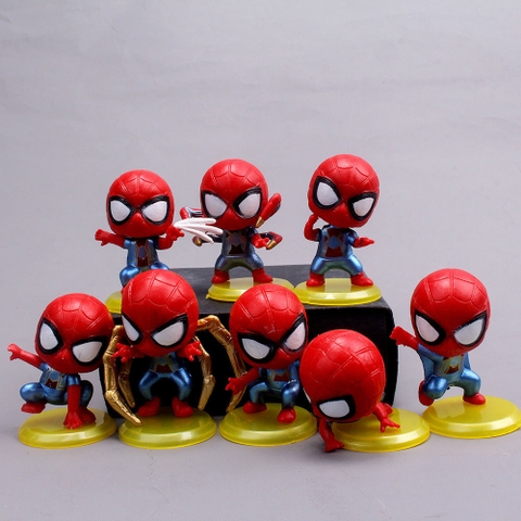 Set Spiderman Nhện đỏ 8 con size TO