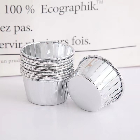 Cốc cupcake nướng bạc 50c/lốc