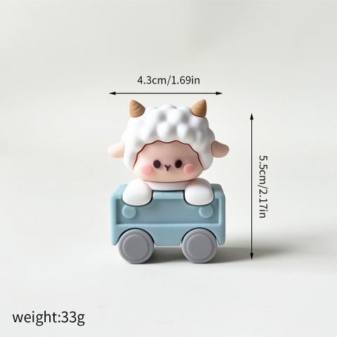 Kute cừu ngồi xe