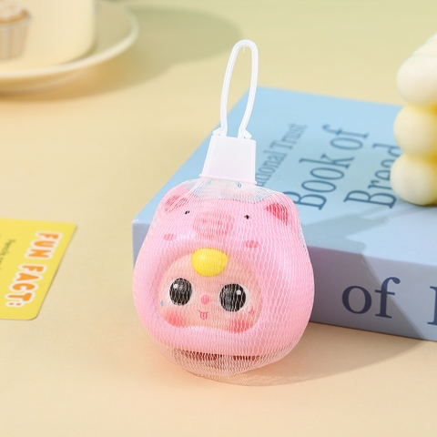 Đồ chơi BABY THREE đầu màu HỒNG Squishy 7cm