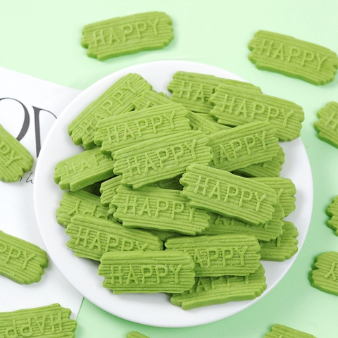Bánh quy chữ nhật HAPPY vị trà xanh (5.3cm-300g)