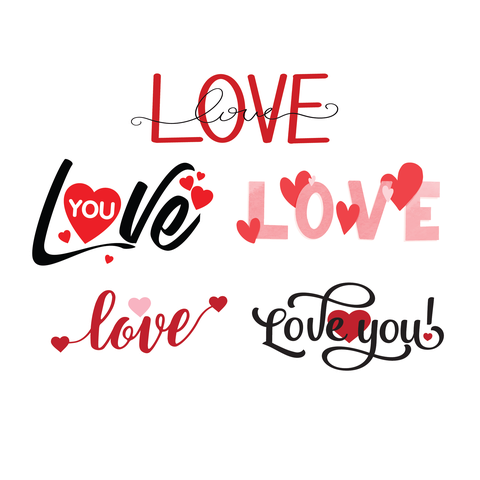 VLT - Set 50 tag chữ LOVE