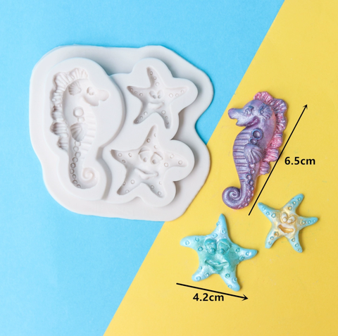 Khuôn F SLC Cá Ngựa + 2 sao biển