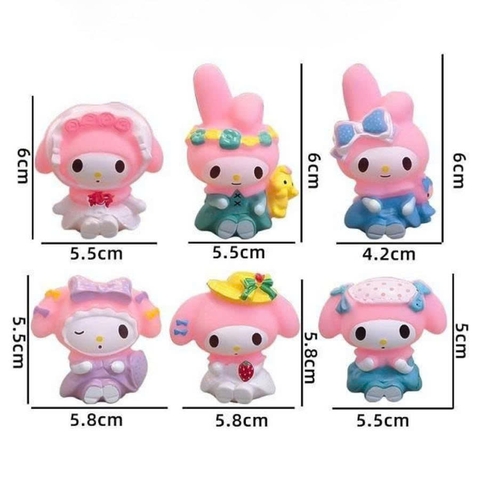 Set 6 Melody nhựa hồng