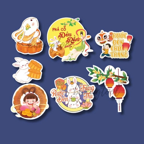 Set cắm giấy TT - Phá cỗ đêm rằm + rước đèn trung thu