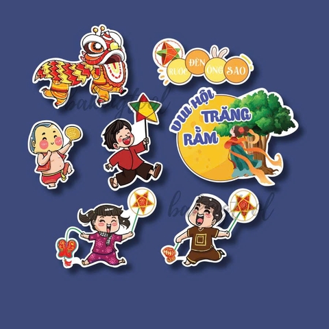 Set cắm giấy TT-  Vui hội trăng rằm +rước đèn ông sao