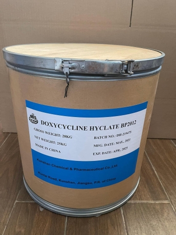 DOXYCYCLINE HCL NGUYÊN LIỆU – KHÁNG SINH PHỔ RỘNG CHUYÊN DÙNG TRONG THÚ Y & THỦY SẢN