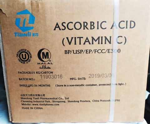 Vitamin C 99% – Nguyên Liệu Nhập Khẩu Trung Quốc (Thùng 25kg)
