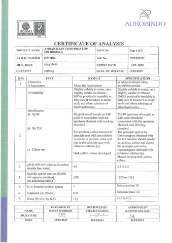 Amoxicillin Trihydrate MICRONIZED – Kháng sinh phổ rộng chuyên dùng trong thủy sản & thú y