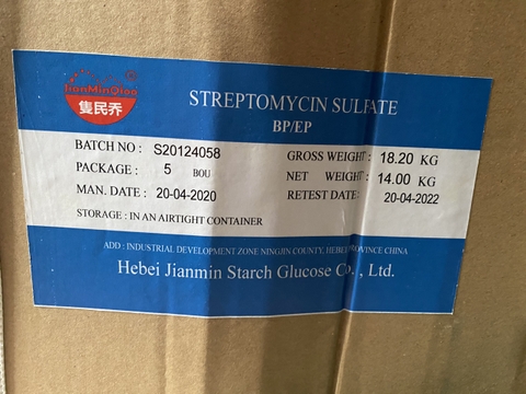 STREPTOMYCIN SULPHATE (KHÁNG SINH NGUYÊN LIỆU DÙNG TRONG THỦY SẢN)