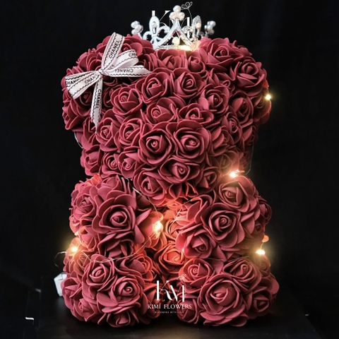 Gấu Hoa Hồng Sáp Thơm size 30cm   HTP0266