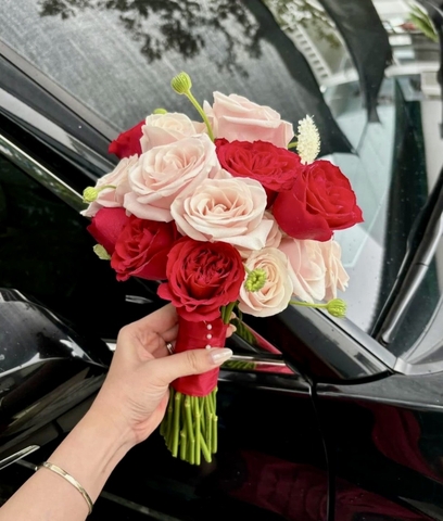 Bó Hoa Cưới Tone Đỏ  HTP0134