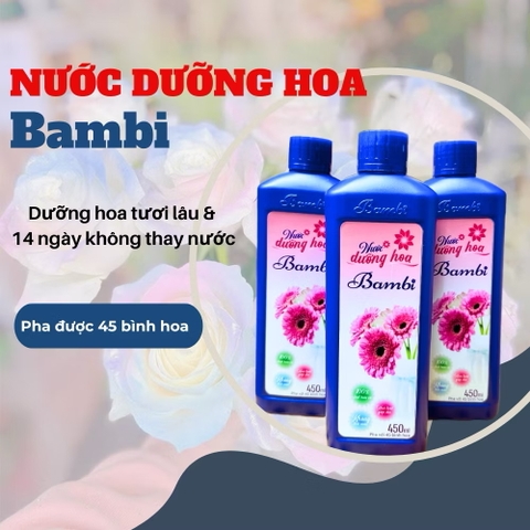 Chai nước dưỡng hoa tươi lâu Bambi - Flower food 450ml