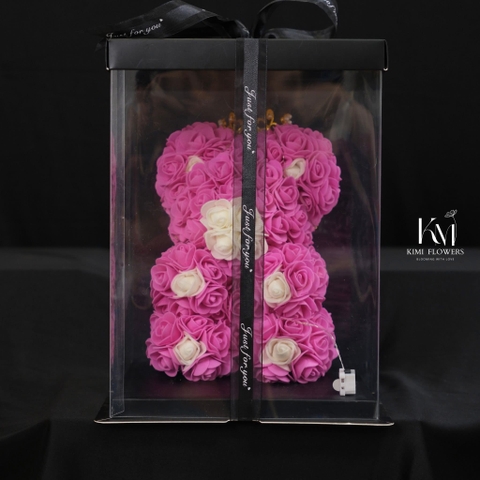 Gấu Hoa Hồng Sáp Thơm size 30cm   HTP0205