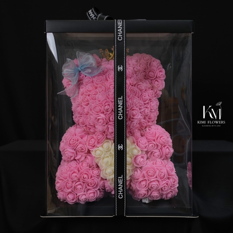 Gấu Hoa Hồng Sáp Thơm size 40cm   HTP0202