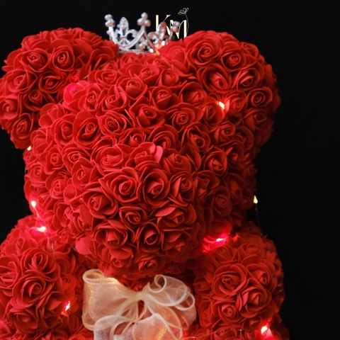 Gấu Hoa Hồng Đỏ Sáp Thơm size 40cm    HTP0203