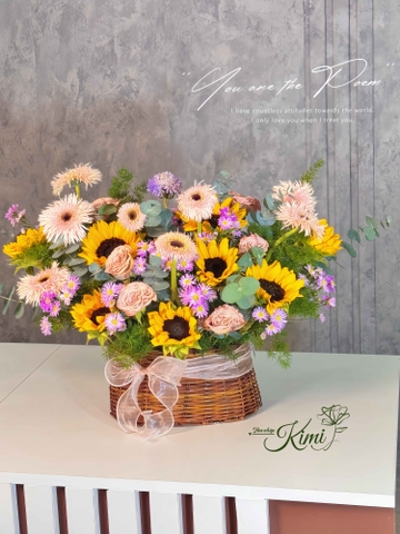 Giỏ Hoa Hướng Dương Tốt Nghiệp  HTP0009