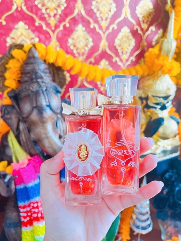 Nước hoa voi Ganesha ren trắng
