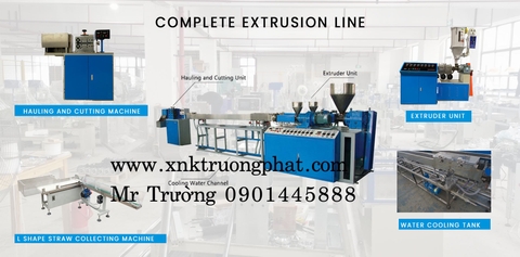 Máy làm ống hút nhựa pp pe pla  dùng 1 lần