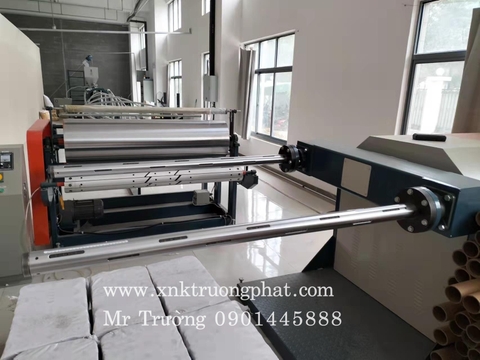 Máy cán màng xốp foam PE 120, máy ghép màng foam PE cao tốc