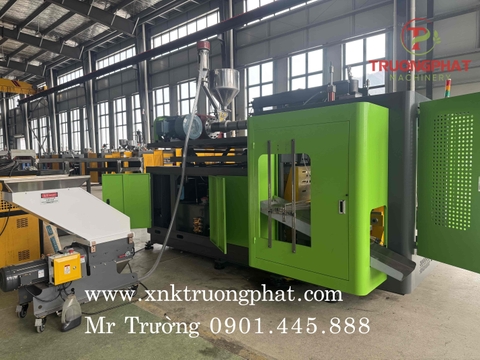 Máy thổi can nhựa HDPE 10L 2 kìm 2 đầu