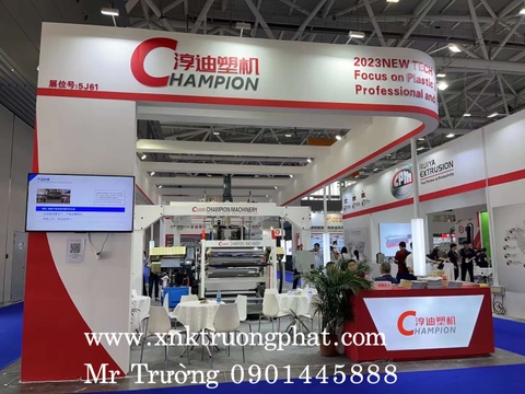 Triển lãm chinaplas 2023 Gian hàng máy cán màng nhựa PET