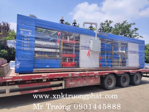 Bàn giao máy hút định hình liên hoàn 3 trạm full servo Trường Phát